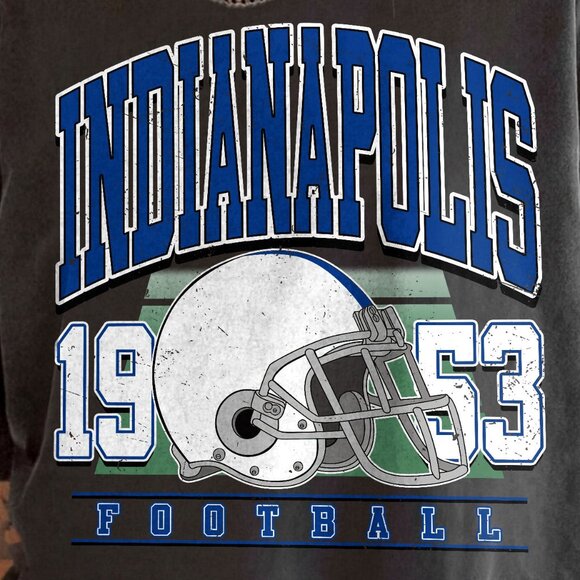 Indianapolis Football Graphic Feel Comfort Colors T-Shirt 159 - Picture 2 of 5